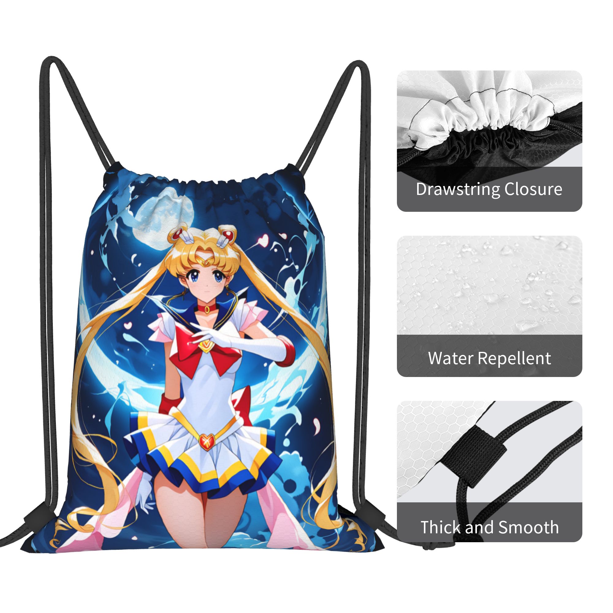 Custom S-Sailors Moons Drawstr - Drawstring Gym Bag 评论和价格