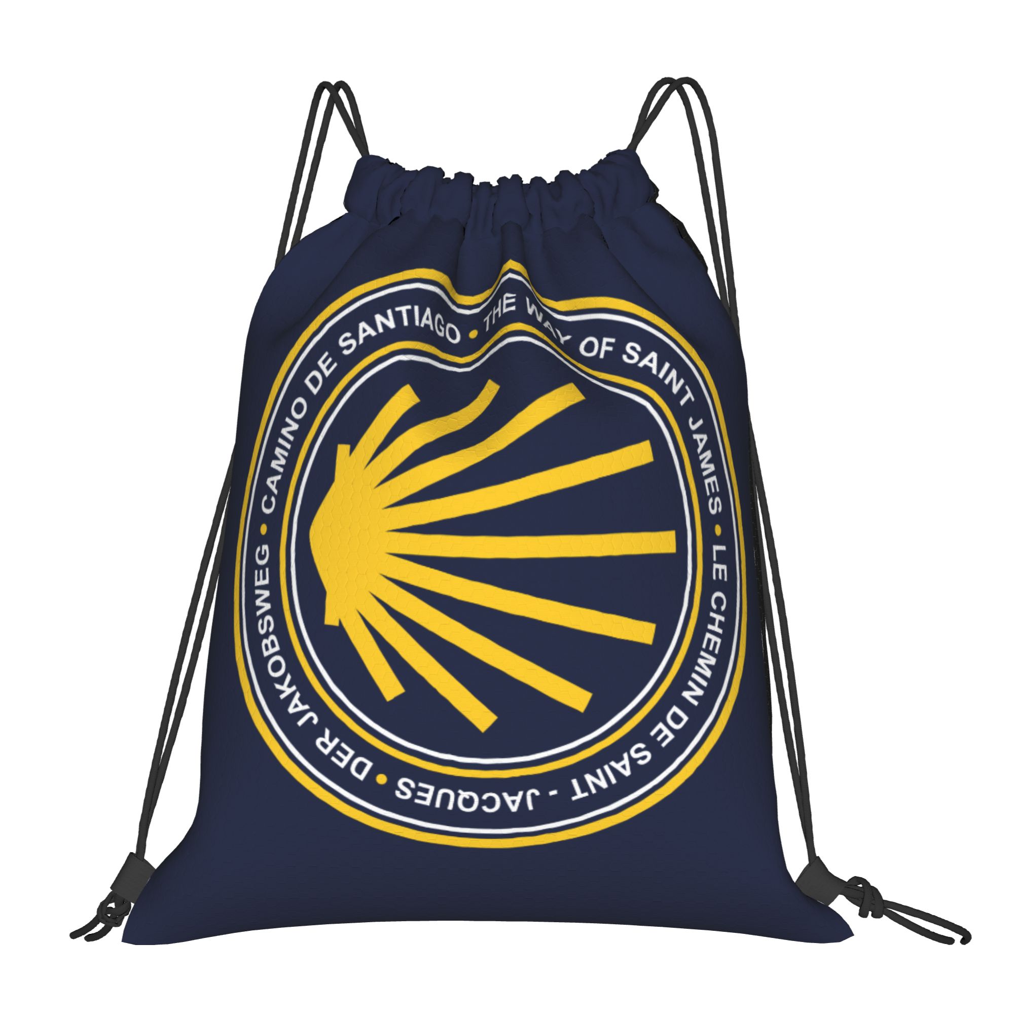 Custom Camino de Santiago Navy - Drawstring Gym Bag 评论和价格