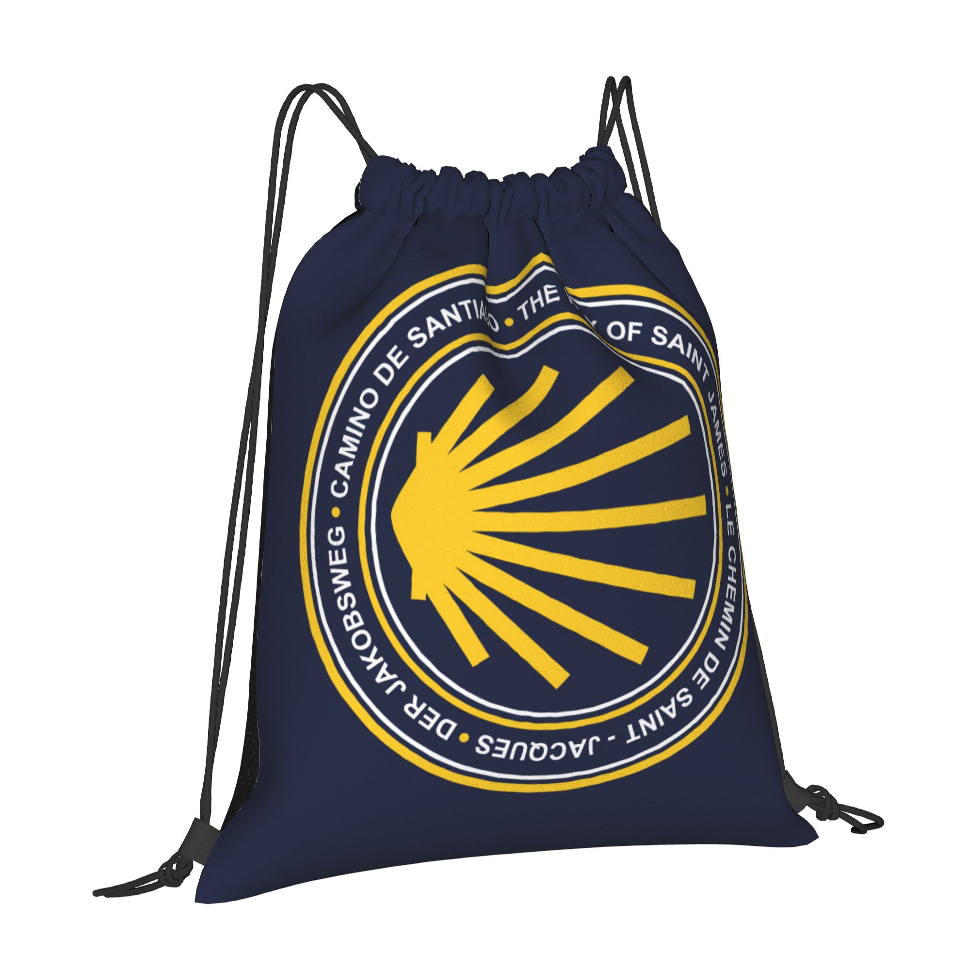Custom Camino de Santiago Navy - Drawstring Gym Bag 评论和价格
