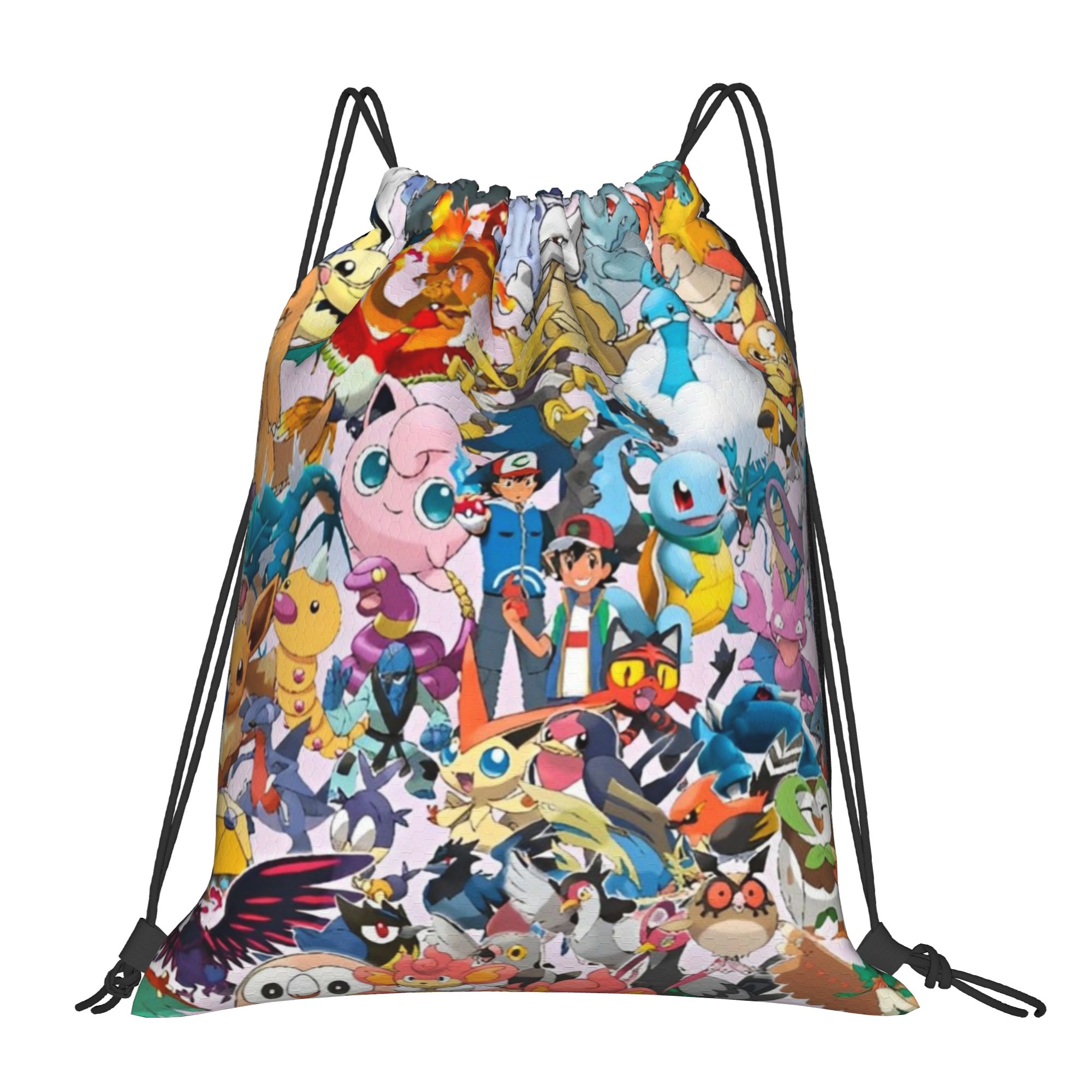Lovely Cartoon Poke-Mon Bag Dr - Drawstring Gym Bag 评论和价格