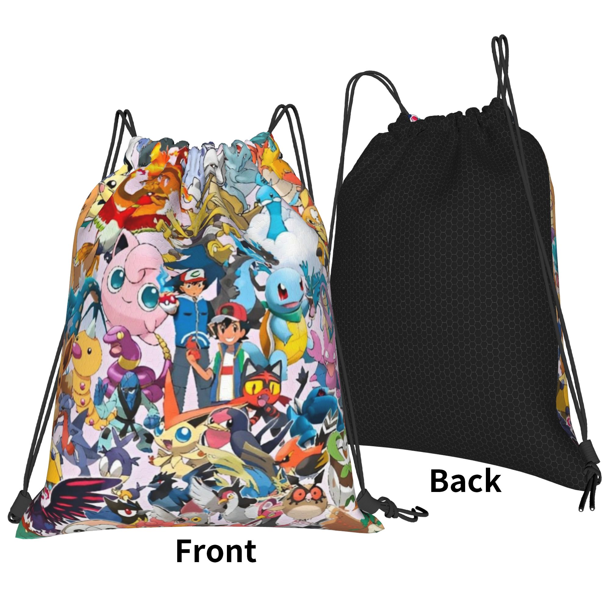 Lovely Cartoon Poke-Mon Bag Dr - Drawstring Gym Bag 评论和价格