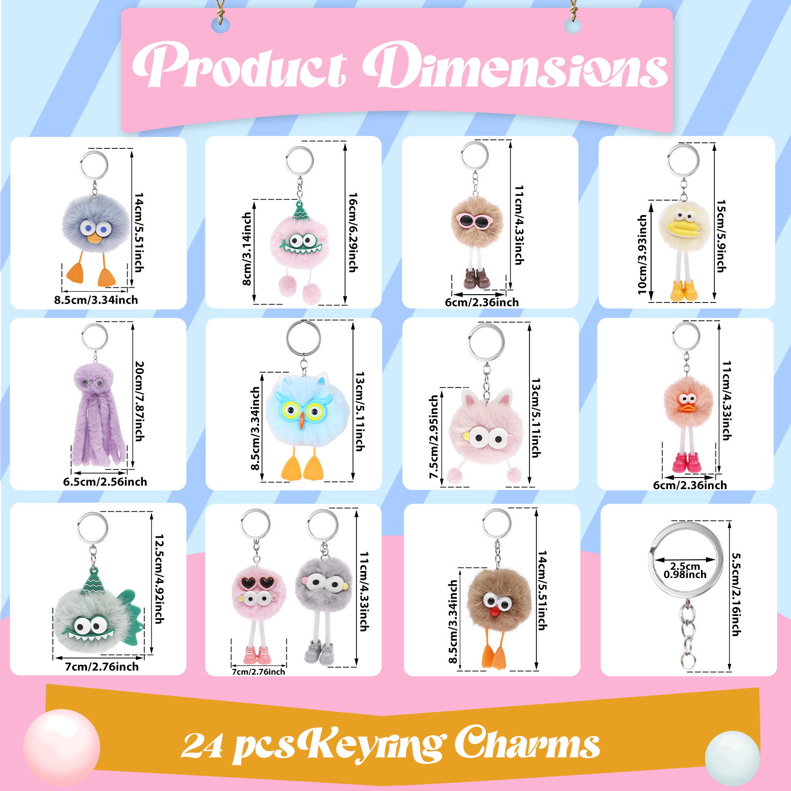 24/28Pcs Plush Keychain Mini A - Mini Backpack Purse 评论和价格