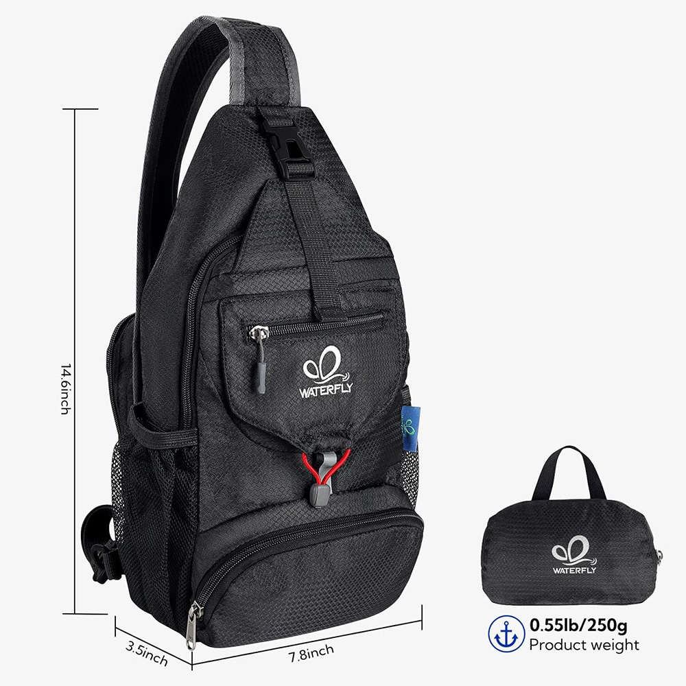 WATERFLY Chest Bag Shoulder Sm - Sling Backpack Shoulder 评论和价格